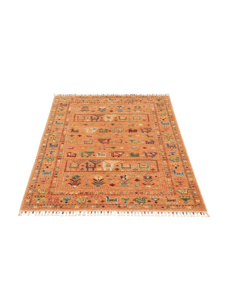 Hand Made Rug Rubin Pakistan 100x134 Terracotta