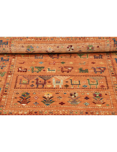 Hand Made Rug Rubin Pakistan 100x134 Terracotta