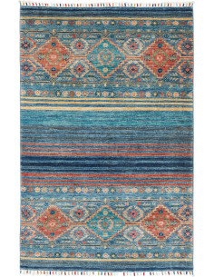 Hand Made Rug Rubin Pakistan 99x152 Blue Teal T