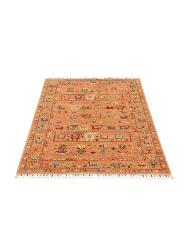 Hand Made Rug Rubin Pakistan 96x134 Terracotta