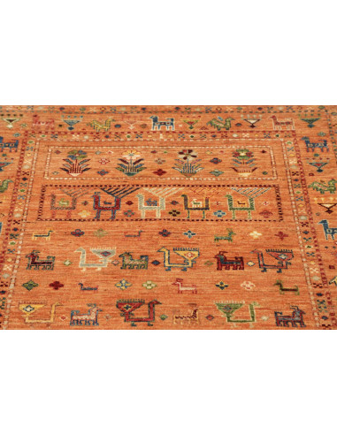 Hand Made Rug Rubin Pakistan 96x134 Terracotta