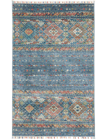 Hand Made Rug Rubin Pakistan 97x156 Ocean Blue