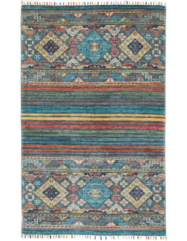 Hand Made Rug Rubin Pakistan 98x152 Petrol Blue