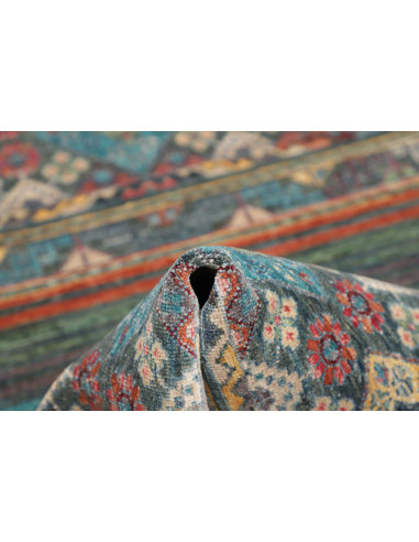 Hand Made Rug Rubin Pakistan 98x152 Petrol Blue