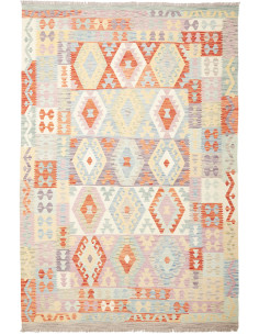Kilim 198x298 Cm Kilim Afghanistan Hand-carded Wool warp: