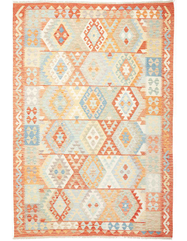 Kilim 197x290 Cm Kilim Afghanistan Hand-carded Wool warp: