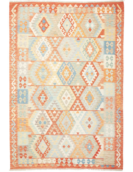 Kilim 197x290 Cm Kilim Afghanistan Hand-carded Wool warp: