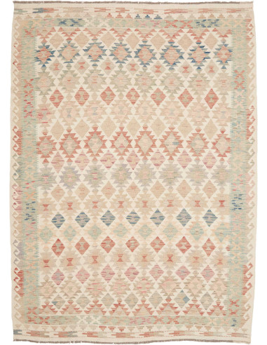 Hand Made Rug Kilim Afghanistan 182x249 Beige T