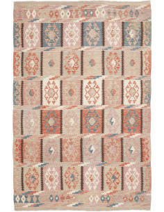 Hand Made Rug Kilim Afghanistan 160x243 Pink Be