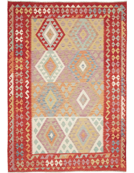 Hand Made Rug Kilim Afghanistan 171x246 Red Mul