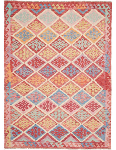 Hand Made Rug Kilim Afghanistan 177x251 Red Mul
