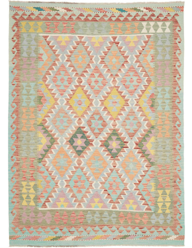 Hand Made Rug Kilim Afghanistan 175x244 Aqua Gr