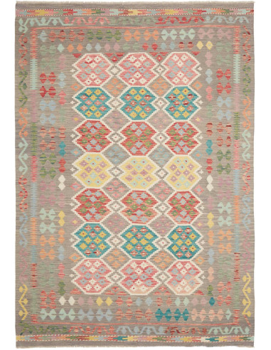 Hand Made Rug Kilim Afghanistan 173x252 Grey Pi