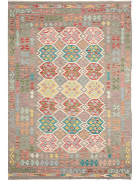 Hand Made Rug Kilim Afghanistan 173x252 Grey Pi