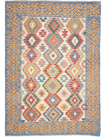 Hand Made Rug Kilim Afghanistan 179x248 Blue Cr