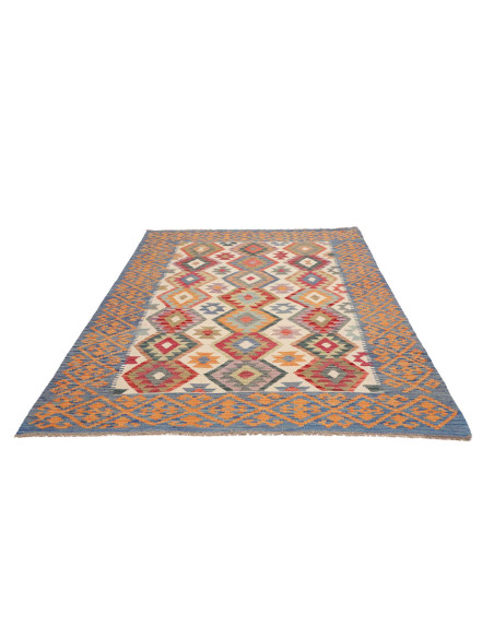 Hand Made Rug Kilim Afghanistan 179x248 Blue Cr