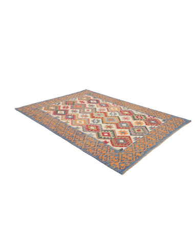 Hand Made Rug Kilim Afghanistan 179x248 Blue Cr