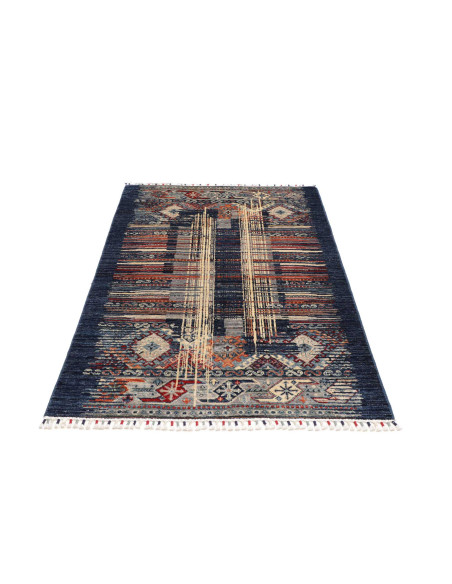 Hand Made Rug Mosaic Pakistan 101x156 Blue Oran