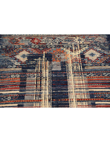 Hand Made Rug Mosaic Pakistan 101x156 Blue Oran