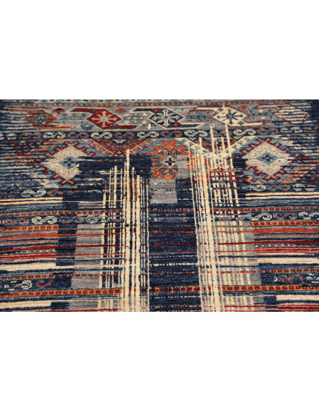 Hand Made Rug Mosaic Pakistan 101x156 Blue Oran