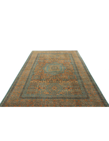 Rug Mamlouk Pakistan 205x297 Distressed Turquoi