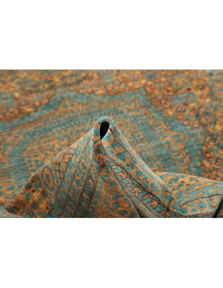 Rug Mamlouk Pakistan 205x297 Distressed Turquoi