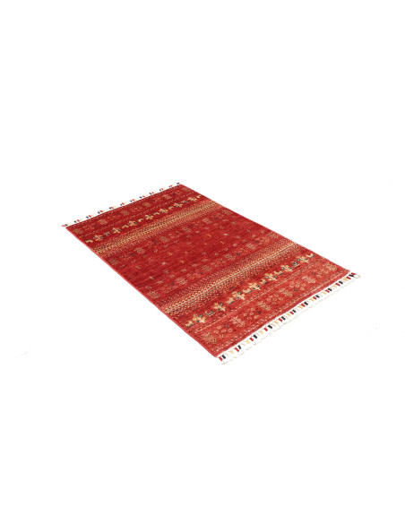 Tappeto Siva Pakistan 79x121 Rosso Intenso Beig