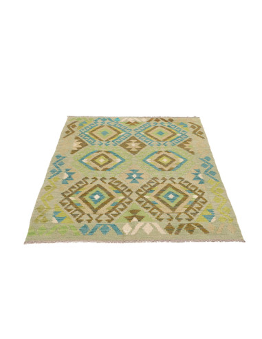 Hand Made Rug Kilim Afghanistan 104x140 Aqua Gr