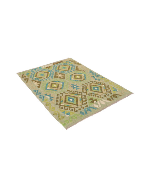 Hand Made Rug Kilim Afghanistan 104x140 Aqua Gr
