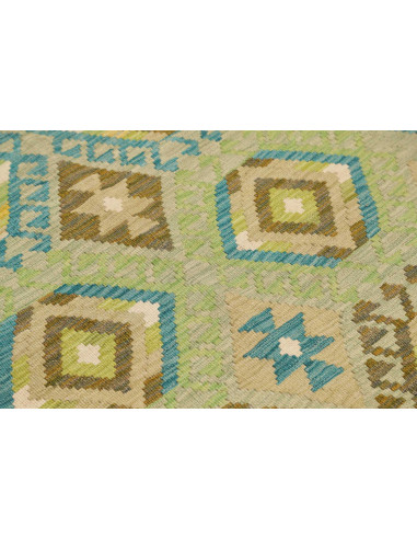 Hand Made Rug Kilim Afghanistan 104x140 Aqua Gr