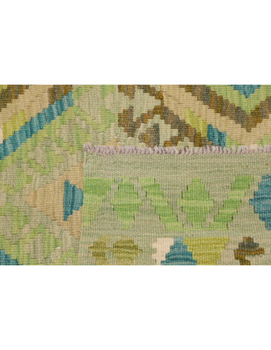 Hand Made Rug Kilim Afghanistan 104x140 Aqua Gr