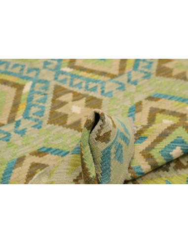 Hand Made Rug Kilim Afghanistan 104x140 Aqua Gr