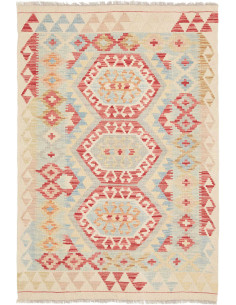 Hand Made Rug Kilim Afghanistan 99x146 Red Ligh