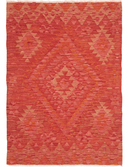 Hand Made Rug Kilim Afghanistan 104x150 Red Ora