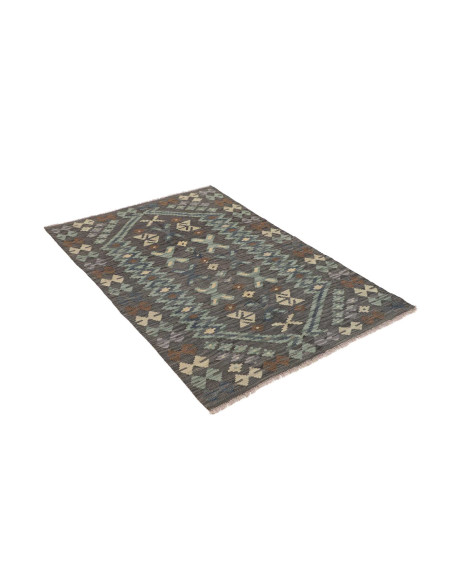 Hand Made Rug Kilim Afghanistan 101x149 Charcoa
