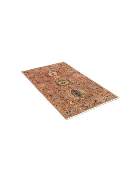 Tappeto Tribal Pakistan 80x125 Marrone Terra Bl