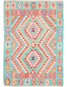 Hand Made Rug Kilim Afghanistan 97x136 Turquois