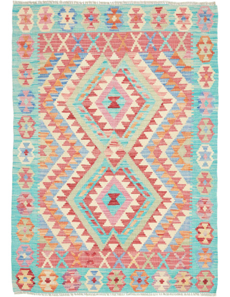 Hand Made Rug Kilim Afghanistan 97x136 Turquois