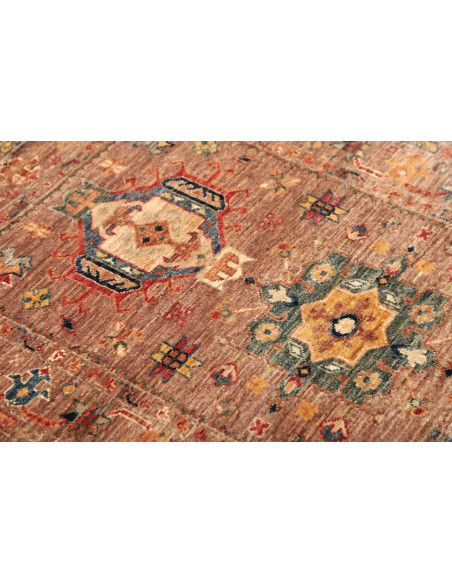 Tappeto Tribal Pakistan 80x125 Marrone Terra Bl