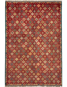 Rug Samarkand Pakistan brown maroon 200x293