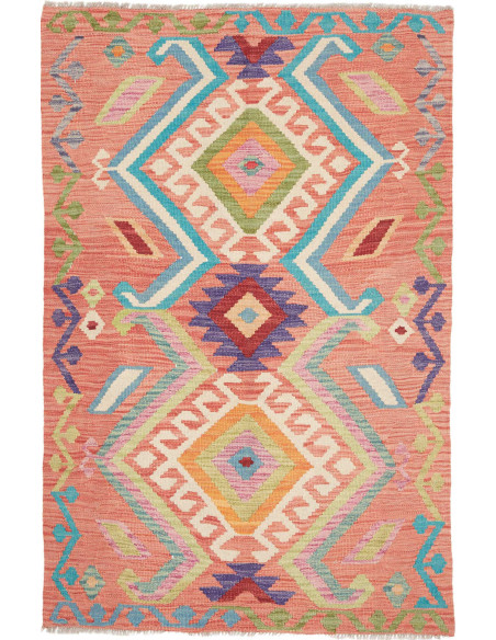 Hand Made Rug Kilim Afghanistan 101x156 Peach O