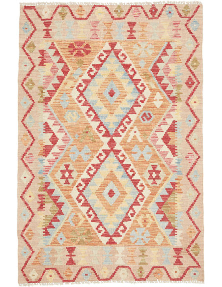 Hand Made Rug Kilim Afghanistan 106x156 Beige R