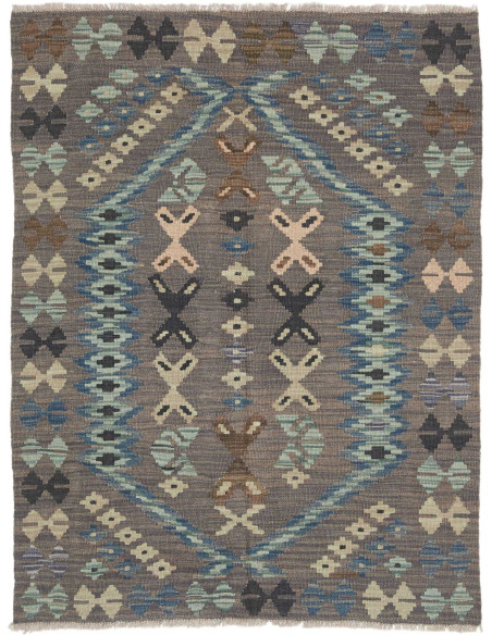 Hand Made Rug Kilim Afghanistan 102x136 Grey Br