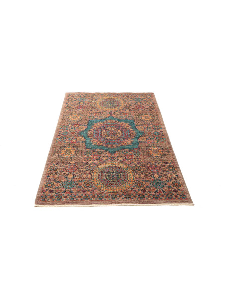 Rug Mamlouk Pakistan 99x155 Sandy Brown Turquoi
