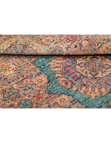 Rug Mamlouk Pakistan 99x155 Sandy Brown Turquoi