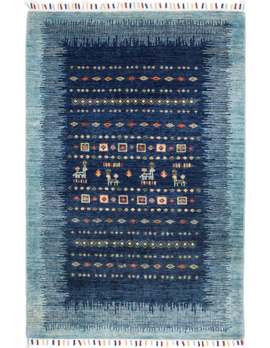Hand Made Rug Siva Pakistan 100x149 Navy Blue L