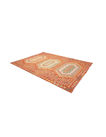 Kilim 203x290 Cm Kilim, Afghanistan, Hand-carded Wool warp: