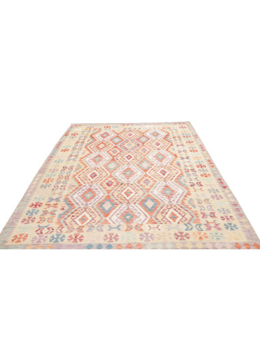 Rug Kilim Afghanistan 204x300 Cream Terracotta