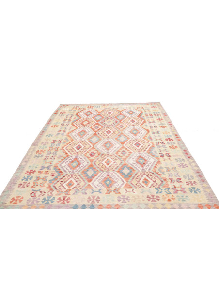 Rug Kilim Afghanistan 204x300 Cream Terracotta