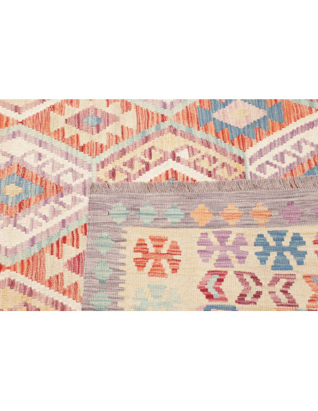 Rug Kilim Afghanistan 204x300 Cream Terracotta